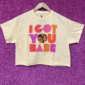 Sonny and Cher I Got You Babe Crop top Size Small